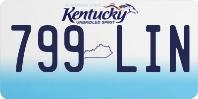 KY license plate 799LIN