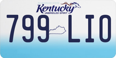 KY license plate 799LIO