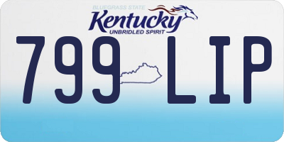 KY license plate 799LIP