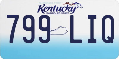 KY license plate 799LIQ