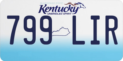 KY license plate 799LIR