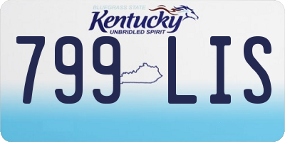 KY license plate 799LIS