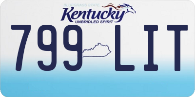 KY license plate 799LIT