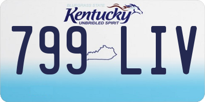 KY license plate 799LIV