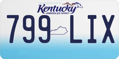 KY license plate 799LIX