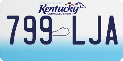 KY license plate 799LJA
