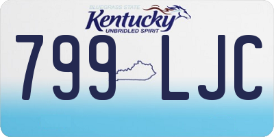 KY license plate 799LJC