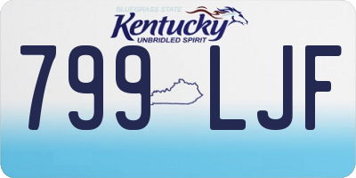 KY license plate 799LJF