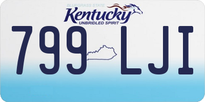 KY license plate 799LJI