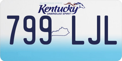 KY license plate 799LJL