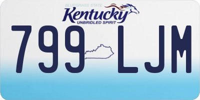 KY license plate 799LJM