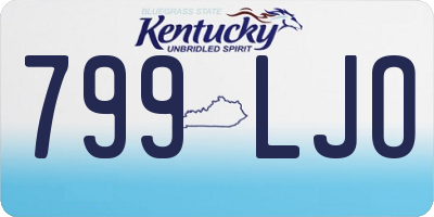 KY license plate 799LJO