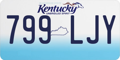 KY license plate 799LJY