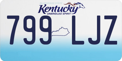 KY license plate 799LJZ