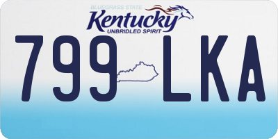 KY license plate 799LKA