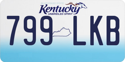 KY license plate 799LKB