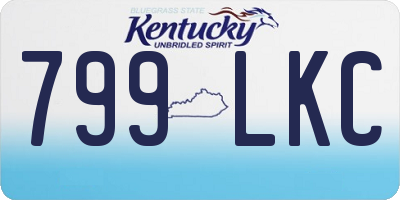 KY license plate 799LKC