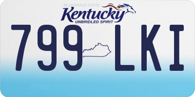 KY license plate 799LKI