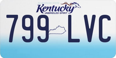 KY license plate 799LVC
