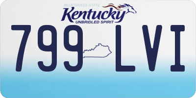 KY license plate 799LVI