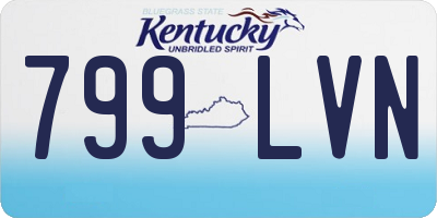 KY license plate 799LVN
