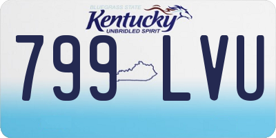 KY license plate 799LVU