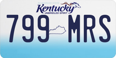 KY license plate 799MRS
