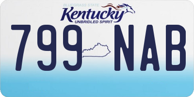 KY license plate 799NAB