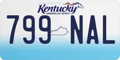 KY license plate 799NAL