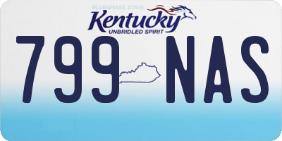 KY license plate 799NAS