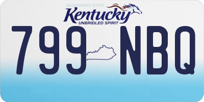 KY license plate 799NBQ