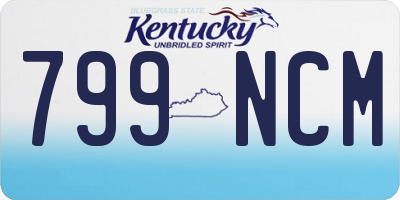 KY license plate 799NCM
