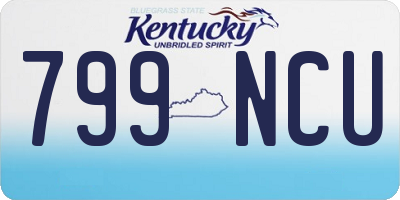 KY license plate 799NCU