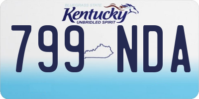 KY license plate 799NDA