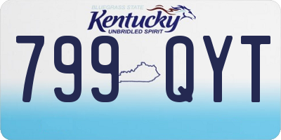 KY license plate 799QYT