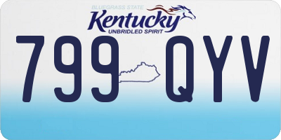 KY license plate 799QYV