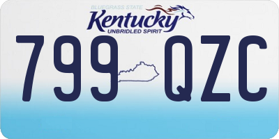KY license plate 799QZC