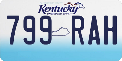 KY license plate 799RAH