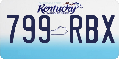 KY license plate 799RBX