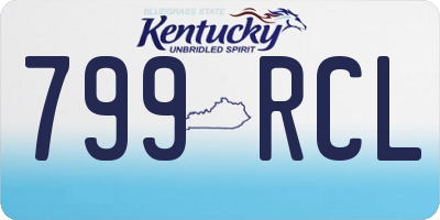 KY license plate 799RCL