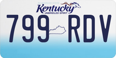 KY license plate 799RDV