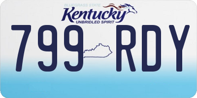 KY license plate 799RDY