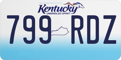 KY license plate 799RDZ