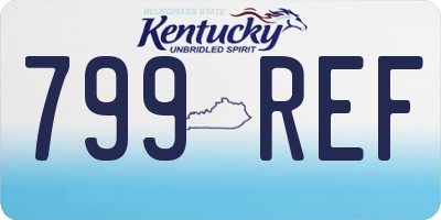 KY license plate 799REF