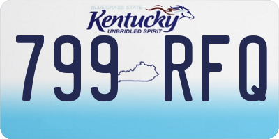 KY license plate 799RFQ