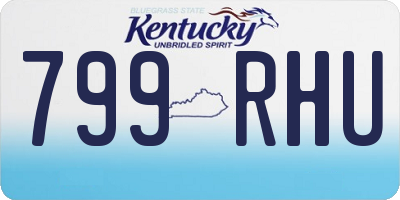 KY license plate 799RHU
