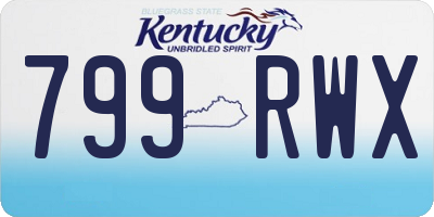 KY license plate 799RWX