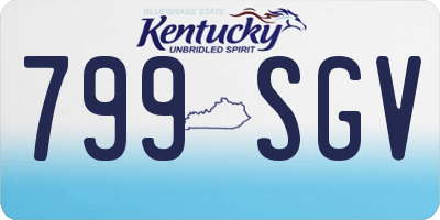 KY license plate 799SGV