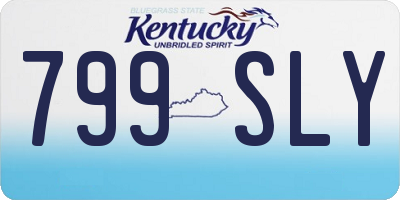 KY license plate 799SLY