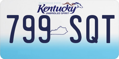 KY license plate 799SQT